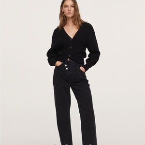 Mango crossover jeans in black
